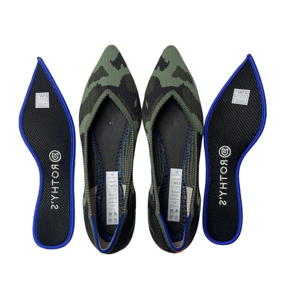 Rothys | The Point in Olive Camo 7.5 - Picture 9 of 11